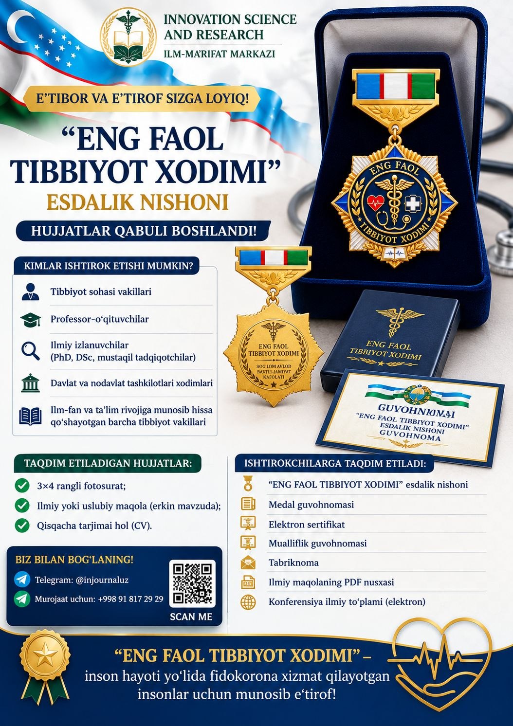 Rasmiy e’lon: Eng faol tibbiyot xodimi